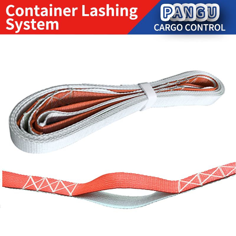 Container Lashing System Secure belt with safety hooks Container